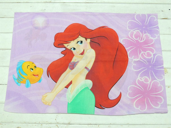 【リトルマーメイド】アリエル&フランダー&セバスチャン・USEDピロケース・枕カバー