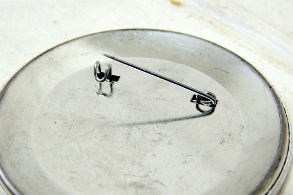 【アメリカ合衆国・LAKE TAHOE】ファンキー柄・ビッグサイズ・ヴィンテージ・缶バッジ