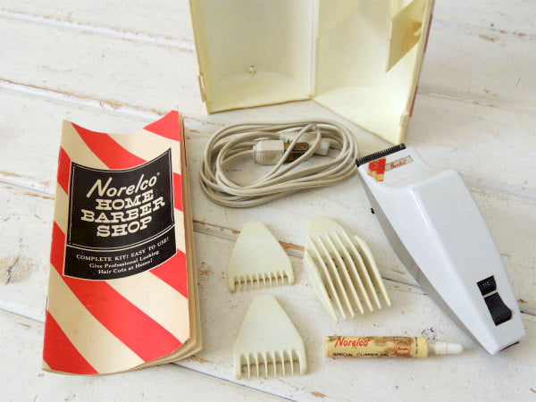 【Norelco】ホーランド製・BARBERサインポール型・ヴィンテージ・バリカンセット・クリッパー