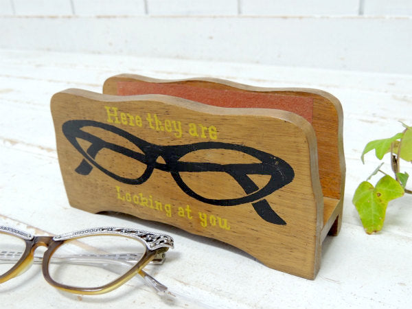 【ミッドセンチュリー】メガネ柄・木製・ヴィンテージ・メガネホルダー・眼鏡置き・サングラスホルダー