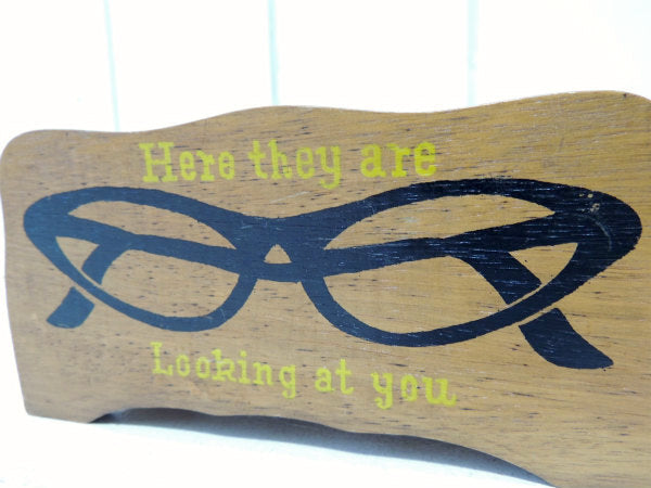 【ミッドセンチュリー】メガネ柄・木製・ヴィンテージ・メガネホルダー・眼鏡置き・サングラスホルダー