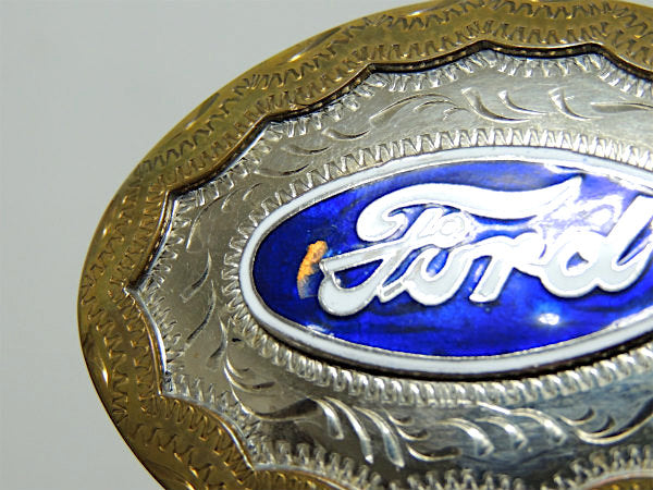 Ford・フォード 名車・アドバタイジング・ヴィンテージ・バックル・装飾・シルバー&ゴールドトーン