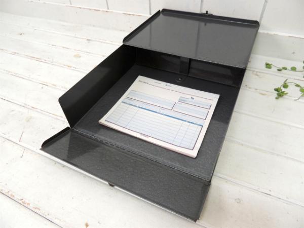 ファイルケース 工業系・グレートーン メタル製・ヴィンテージ・書類ケース ボックス USA