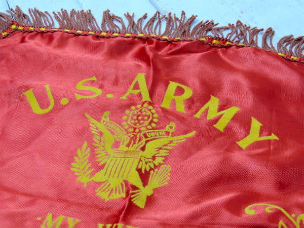 【US ARMY】アメリカ陸軍・WWII・スーベニア品・ヴィンテージ・クッションカバー・ピロケース