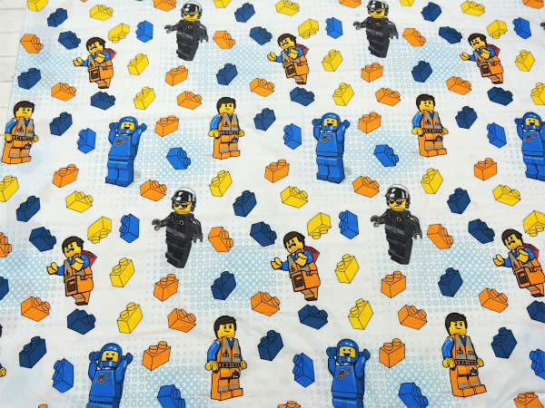 【LEGO】レゴムービー・ブロック柄・エメット&バッドコップ・ユーズドシーツ(ボックスタイプ)