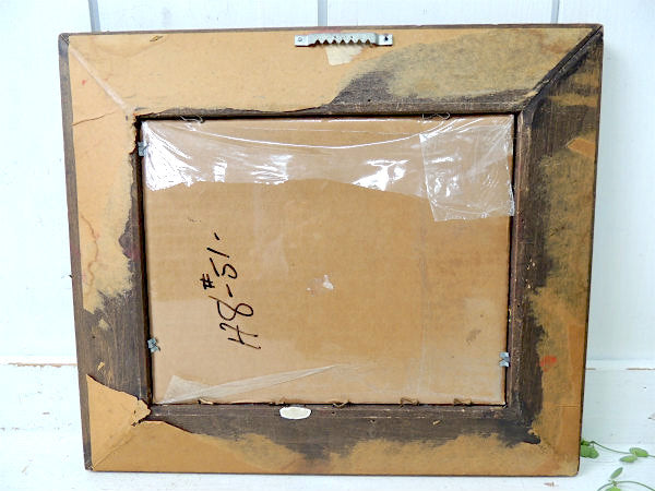 木製・額入り・キリスト&聖母マリア・アンティーク・壁掛け/聖品/フレーム