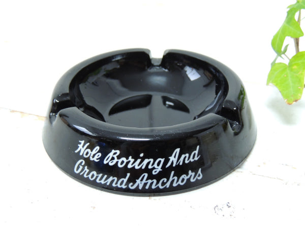 カリフォルニア 筆記体文字・ブラックトーン・ガラス・ヴィンテージ・灰皿・アドバタイジング USA