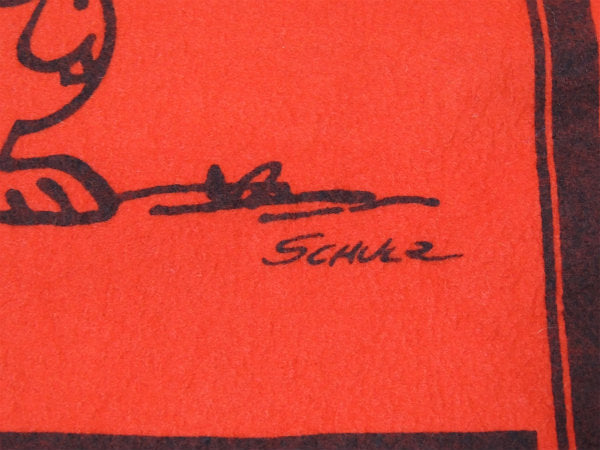 【SNOOPY】スヌーピー・60年代・赤色フェルト製・ヴィンテージ・ペナント・バナー・タペストリー