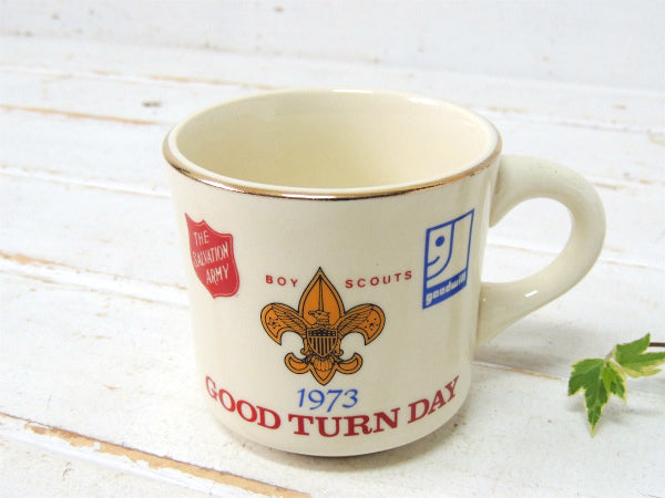 サルベーションアーミー・ボーイスカウト・グッドウィル・70's・ヴィンテージ・マグカップ・アドマグ