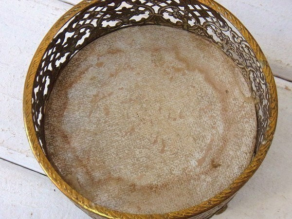 脚付き・アンティーク・ジュエリーボックス/宝石箱/アクセサリーケース USA