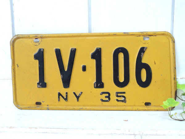 NY・ニューヨーク・1935’s・ヴィンテージ・ナンバープレート・1V-106・アメ車