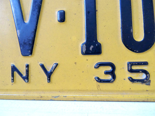 NY・ニューヨーク・1935’s・ヴィンテージ・ナンバープレート・1V-106・アメ車