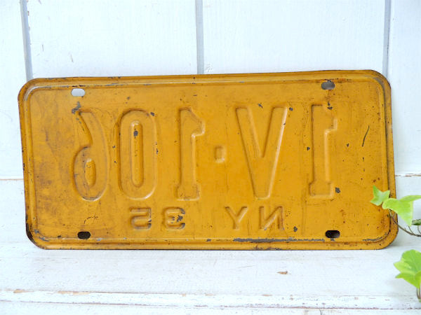NY・ニューヨーク・1935’s・ヴィンテージ・ナンバープレート・1V-106・アメ車
