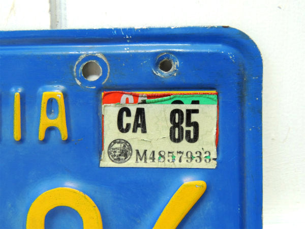 【1969's~・青色】PZ 7496・ビンテージ・ナンバープレート・CALIFORNIA・アメ車