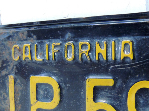 【カリフォルニア】1963年・SIP595・ヴィンテージ・ブラック×イエロー・ナンバープレート