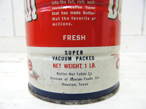 【Butter-Nut COFFEE】テキサス・ブリキ製・ヴィンテージ・コーヒー缶/ガーデニング