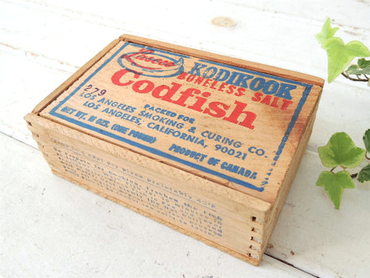 【Codfish】組み木式・小さなヴィンテージ・ウッドボックス/木箱 USA
