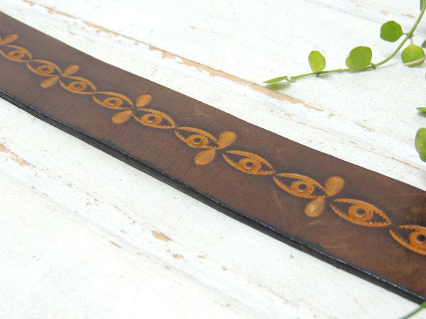 【BARON BUCKLE】フィンガーバックル・真鍮製・70'sヴィンテージ・レザーベルト・古着