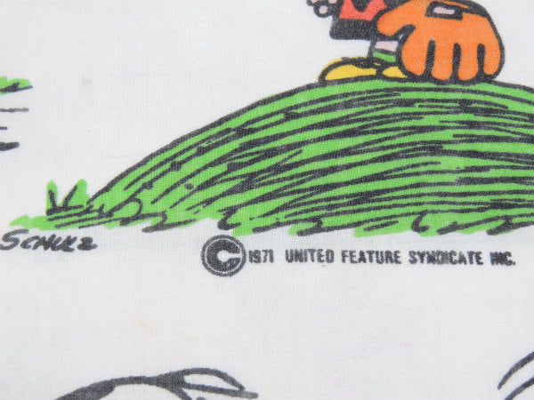 【スヌーピー/ピーナッツの仲間】1971年製・ヴィンテージ・ユーズドシーツ(ボックスタイプ) USA