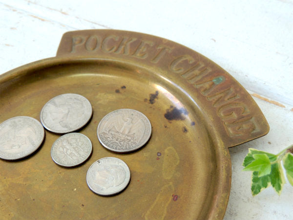 【POCKET CHANGE】USA・真鍮製・ヴィンテージ・ポケットチェンジ・トレイ・マネートレイ