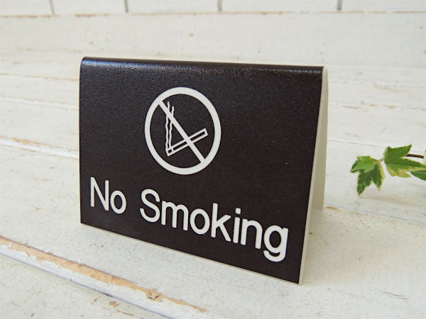 【ロゴ&NOT SMOKING】卓上サイン・ヴィンテージ・禁煙サイン・看板・USA・ポップサイン