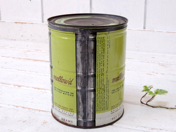 【S&W COFFEE】ブリキ製・ヴィンテージ・コーヒー缶・USA・保存容器・店舗ディスプレイ