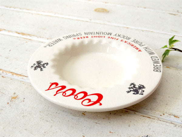 Coors・クアーズ　ヴィンテージ・陶器製・灰皿・アシュトレイ・アドバタイジング・USA