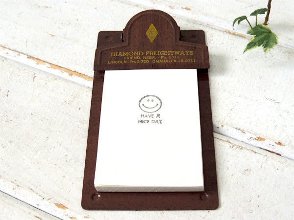 DIAMOND FREIGHTWAYS トラック会社 ウッド柄  アドバタイジング ヴィンテージ バインダー クリップボード USA