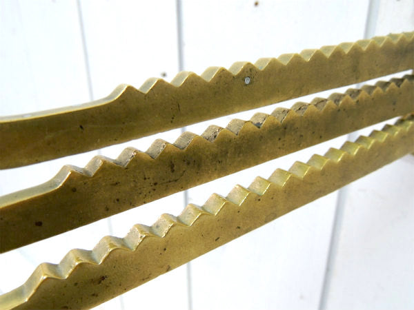 【BK・船内用・真鍮製】3段・可動式・アンティーク・フック・ハンガー・船・ヨット