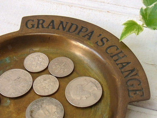 【GRANDPA'S CHANGE】真鍮製・アンティーク・ポケットチェンジ・トレイ/マネートレイ