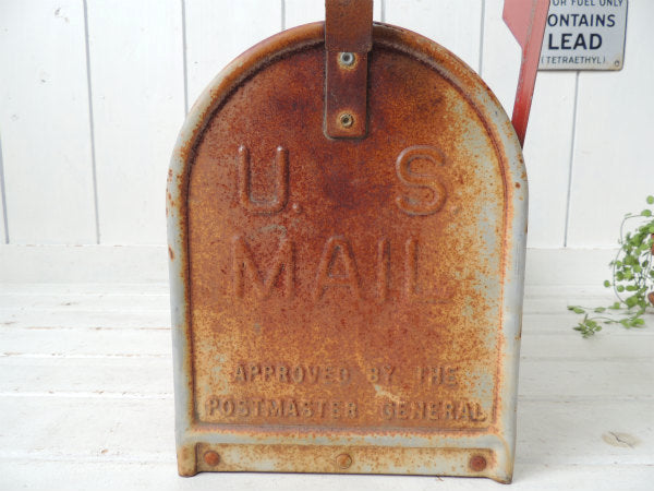 【U.S MAIL】ブリキ製のシャビーなヴィンテージ・メールボックス/ポスト/郵便受け USA