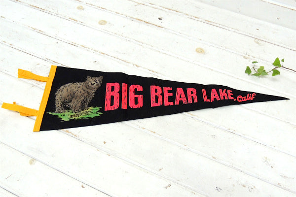 【CALIFORNIA】カリフォルニア・ビッグベアーレイク・ヴィンテージ・大きなペナント/旗 USA