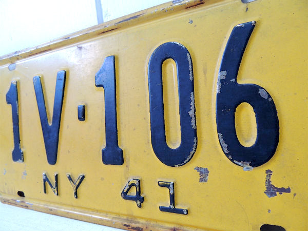 ニューヨーク・1941’s・ニューヨーク・ヴィンテージ・ナンバープレート・USA モーター系・アメ車