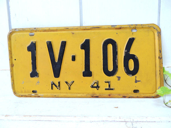 ニューヨーク・1941’s・ニューヨーク・ヴィンテージ・ナンバープレート・USA モーター系・アメ車