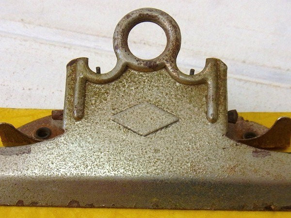 イエロー・ヴィンテージ・クリップボード/バインダー USA