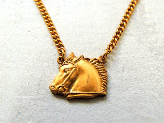 【Anson社製・馬モチーフ】アンティーク&ヴィンテージ・タイピン・ゴールド色