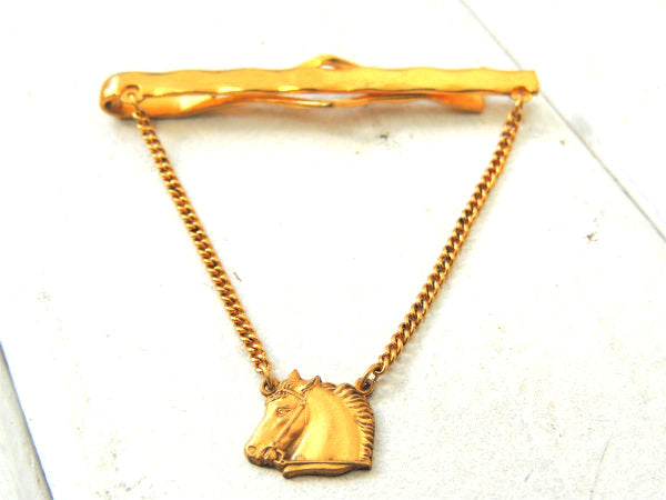 【Anson社製・馬モチーフ】アンティーク&ヴィンテージ・タイピン・ゴールド色