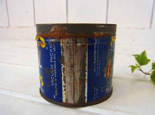 【PLANTERS】プランターズ・ピーナッツの小さなヴィンテージ・ティン缶/ブリキ缶 USA