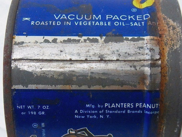 【PLANTERS】プランターズ・ピーナッツの小さなヴィンテージ・ティン缶/ブリキ缶 USA