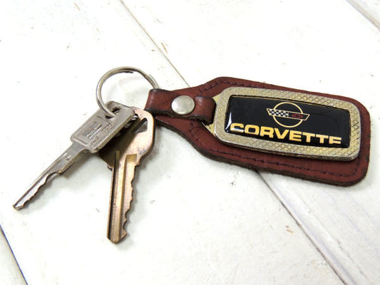 【コルベット・シボレー】鍵2本付き・アドバタイジング・ヴィンテージ・アメ車・キーホルダー