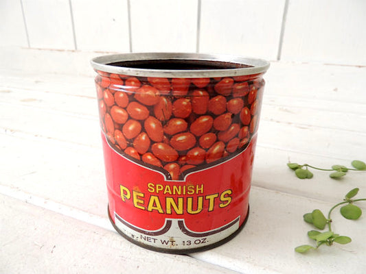 SPANISH PEANUTS ピーナッツ ヴィンテージ・ティン缶 ブリキ缶 US パッケージ