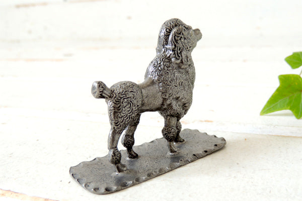 【ピューター・プードル】犬・置物・オブジェ・PEWTER/USA/ビンテージ