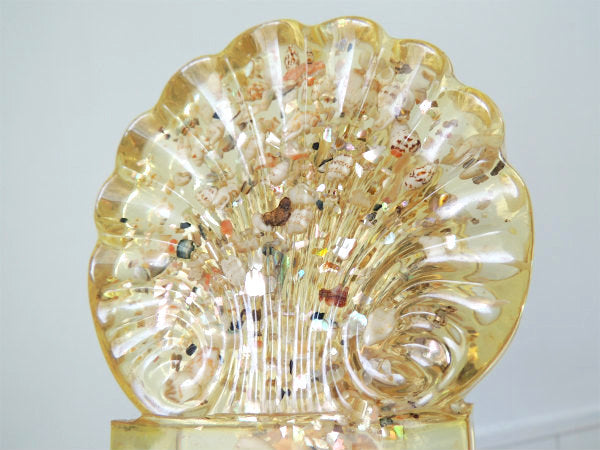 貝殻入り・シェル型・樹脂製・ヴィンテージ・ナプキンスタンド・ナプキンホルダー・ミッドセンチュリー