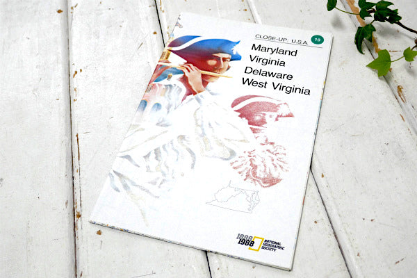 ウェストバージニア州 メリーランド州 USA デラウェア 1988年製・ヴィンテージ・マップ　地図