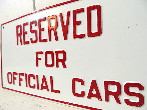 RESERVED FOR OFFICIAL CARS アメリカン ビンテージ・看板・サイン US ナンバープレート ガレージ雑貨