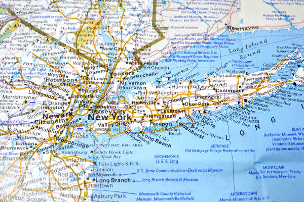 NY ニューヨーク USA ペンシルベニア ニュージャージー州 ヴィンテージ マップ 地図　印刷物