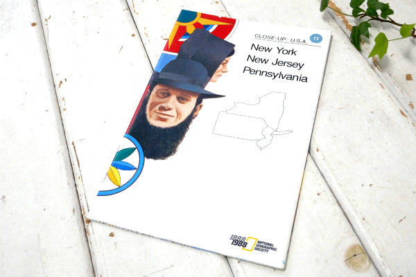 NY ニューヨーク USA ペンシルベニア ニュージャージー州 ヴィンテージ マップ 地図　印刷物