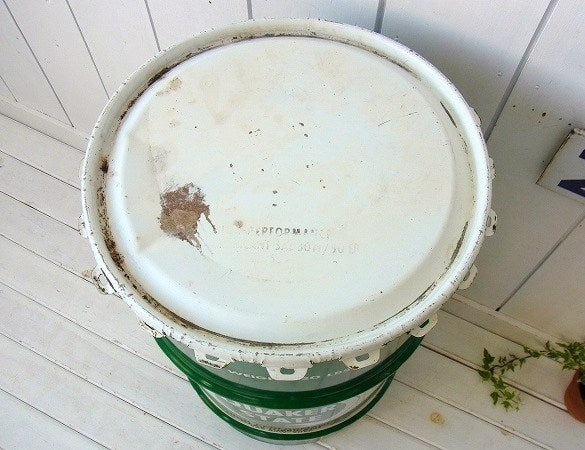 QUAKER STATE OIL クエーカーステート・特大・ビンテージ・オイル缶・USA・ガレージ