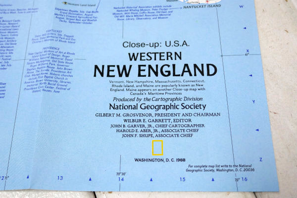 ニューハンプシャー コネチカット ロードアイランド マサチューセッツ バーモント ヴィンテージ 地図
