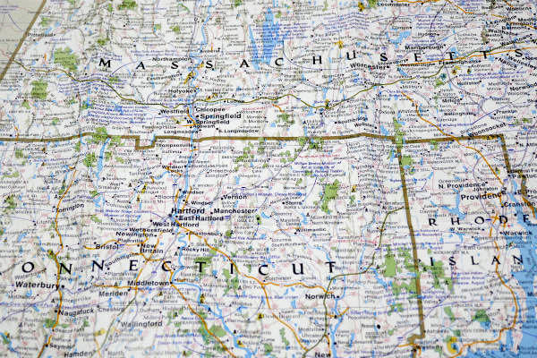 ニューハンプシャー コネチカット ロードアイランド マサチューセッツ バーモント ヴィンテージ 地図